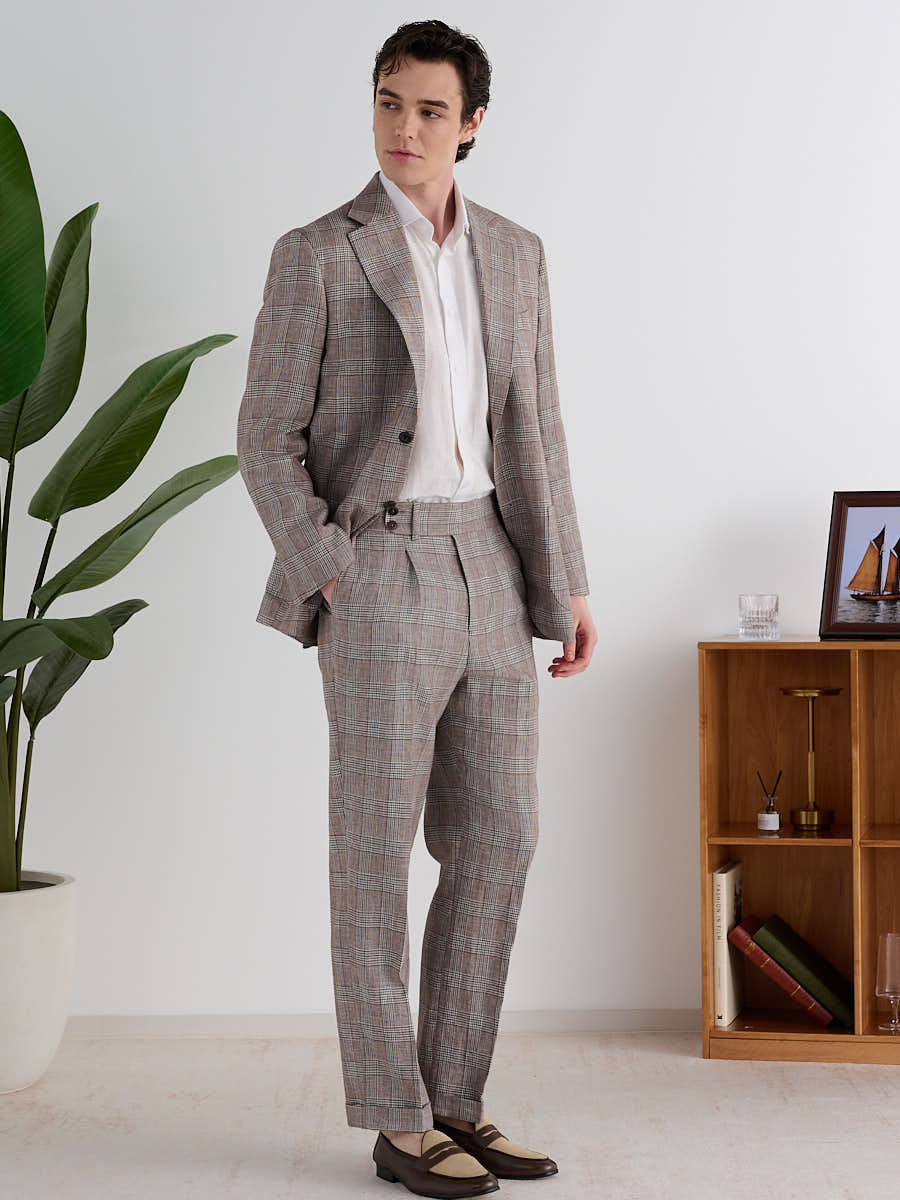 Loops Taupe Prince of Wales Suit