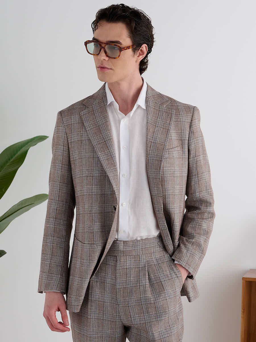 Loops Taupe Prince of Wales Suit