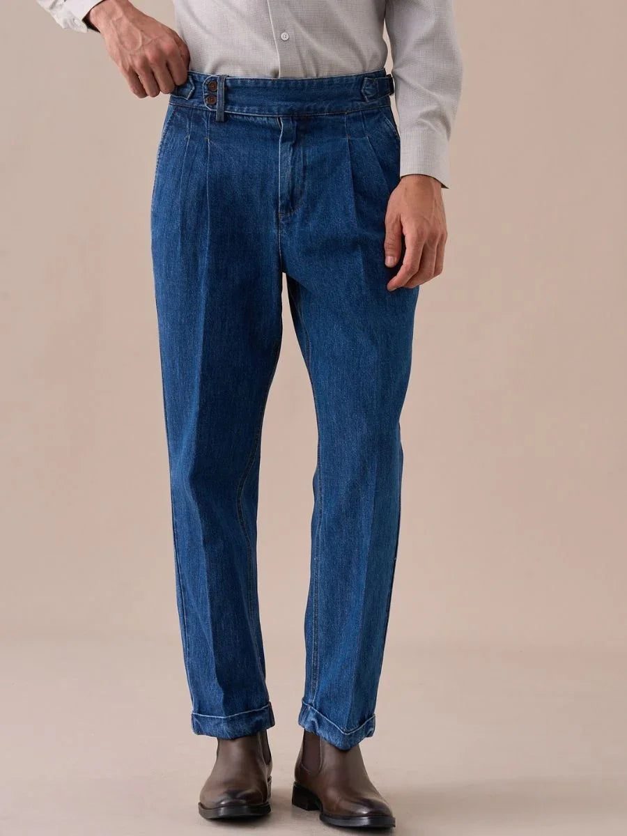 Pantalon en jean taille haute Isernia