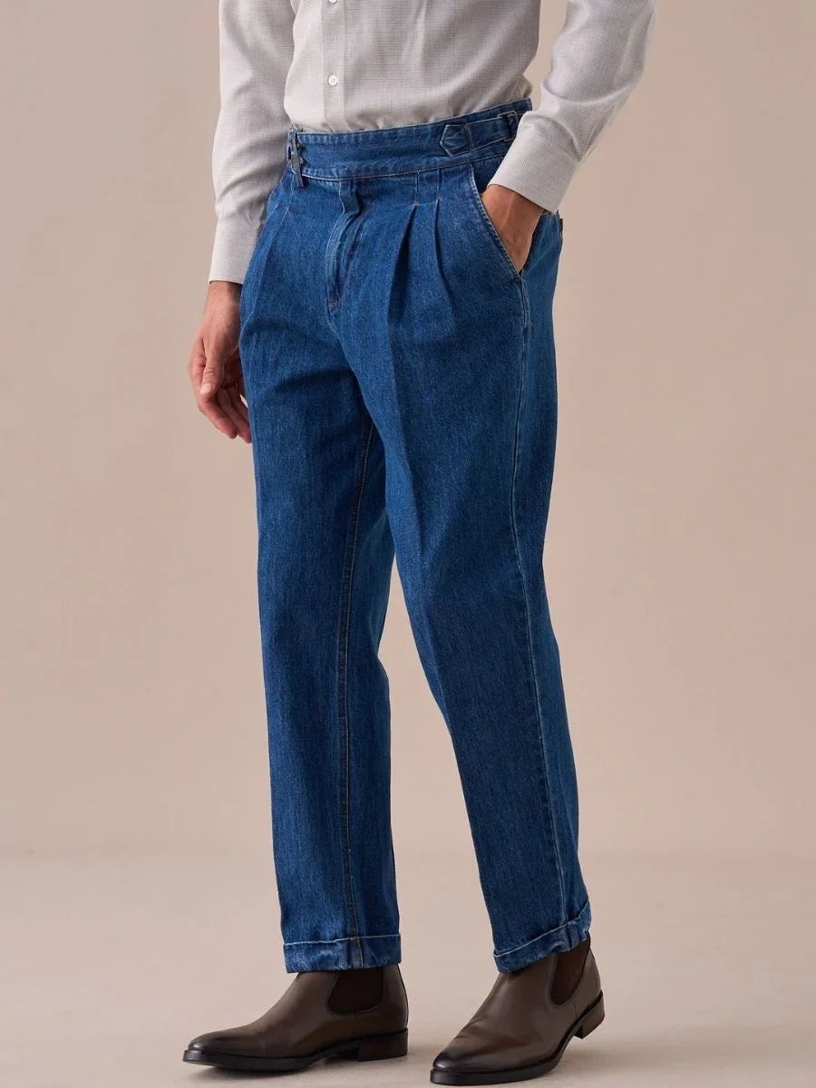 Pantalon en jean taille haute Isernia