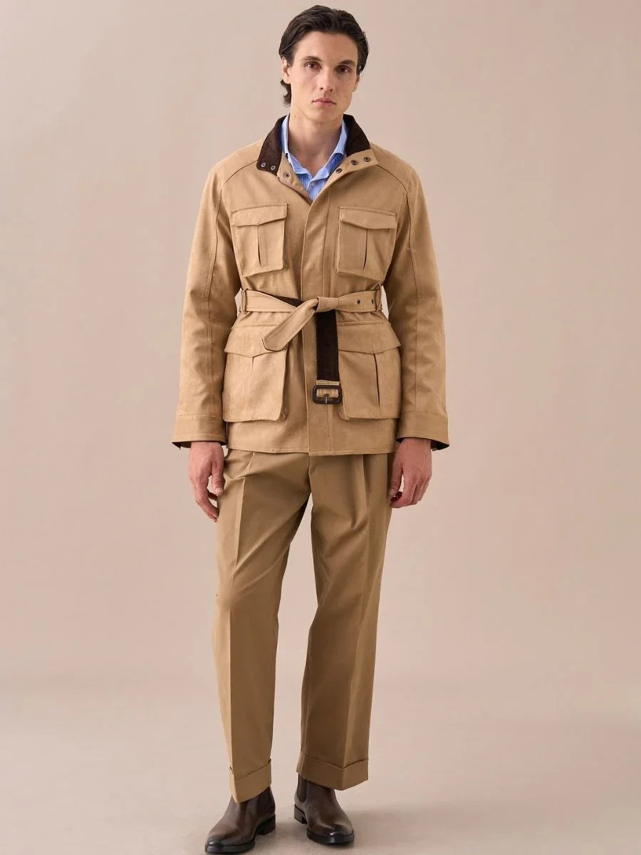 Suede Style Vintage Hunting Jacket