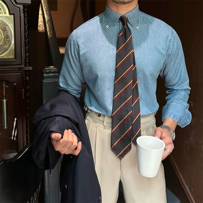 Lyocell Cotton Blend Denim Shirt