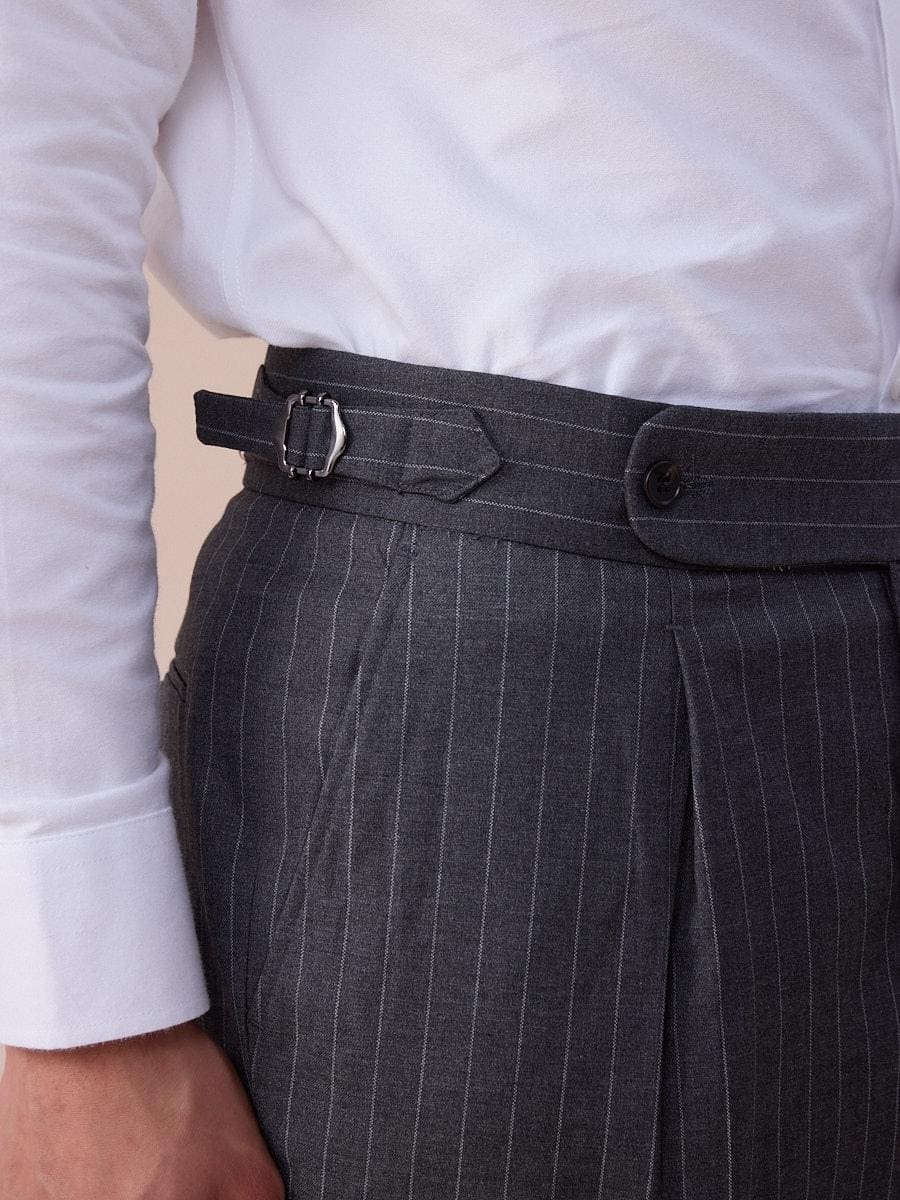 Traje gris sastre de raya diplomática Modena