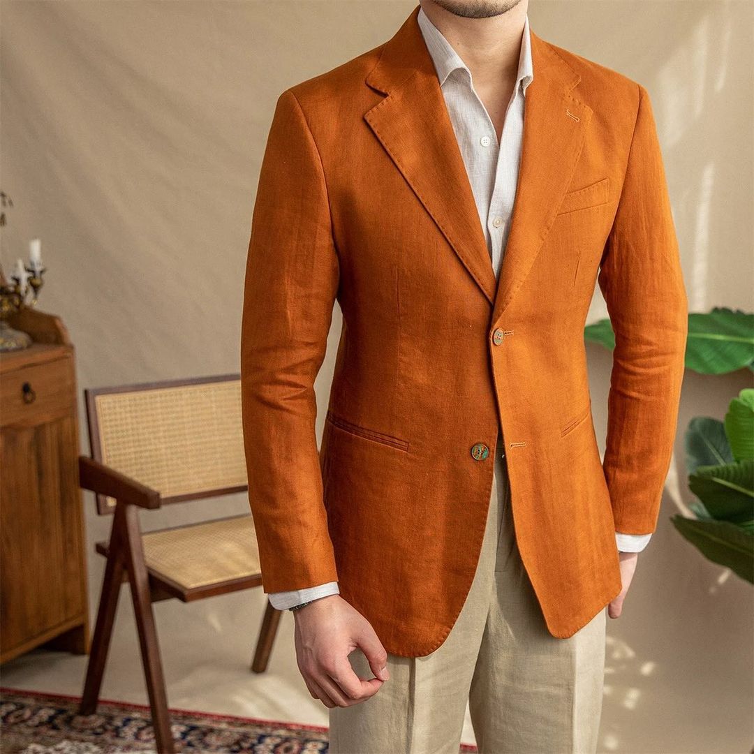 Blazer en lin bouclé LS036