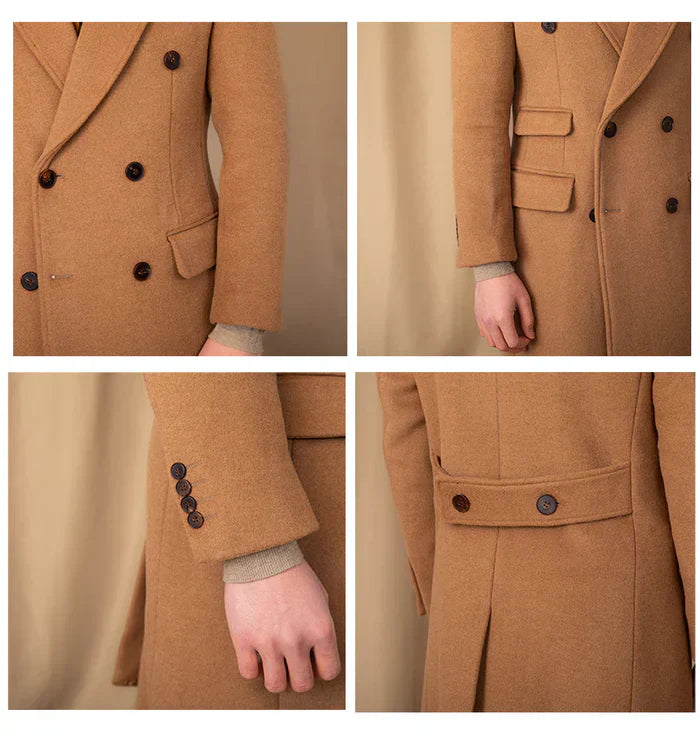 Manteau croisé kaki