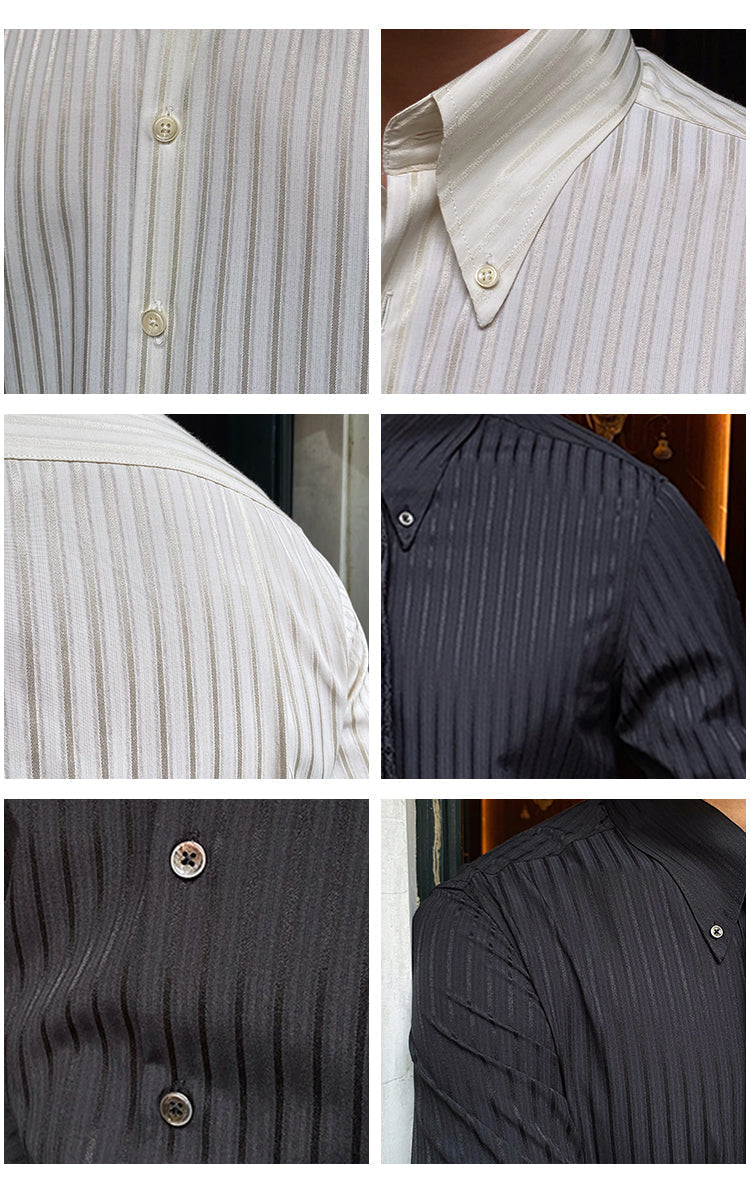 Chemise classique à col pointes