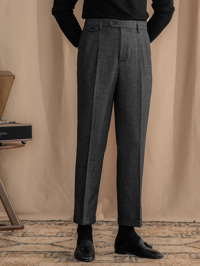 Pantalones de sastrería de espiga