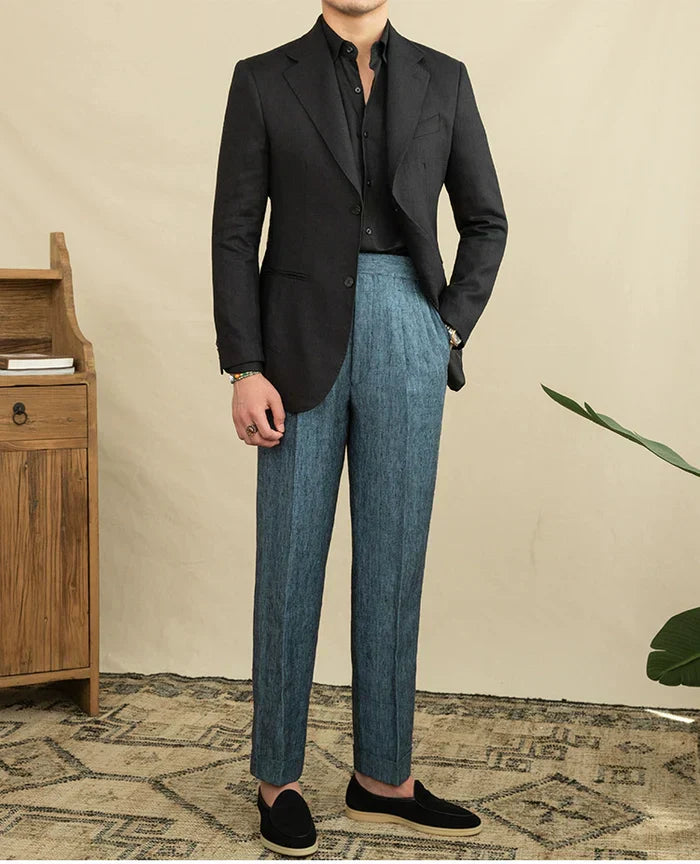 Blazer en lin bouclé LS036