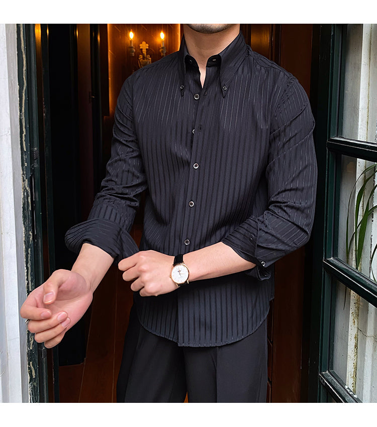 Chemise classique à col pointes