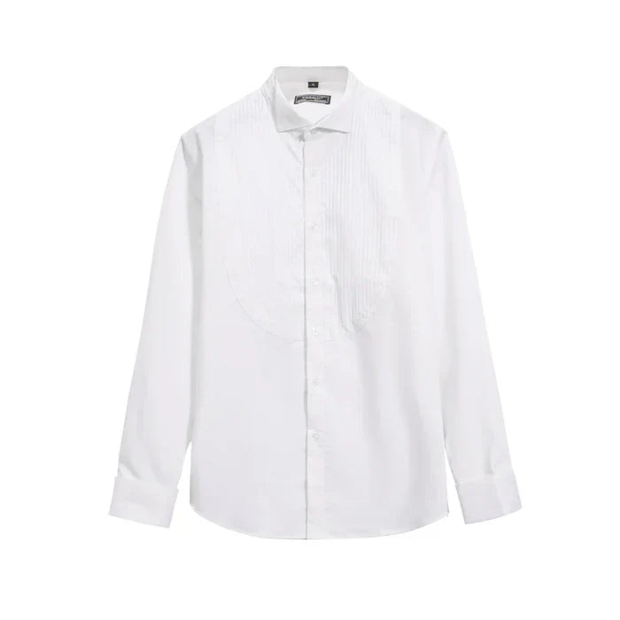 Camisa de esmoquin con cuello de pajarita