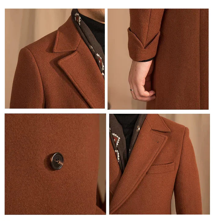 Abrigo cruzado Novara color caramelo