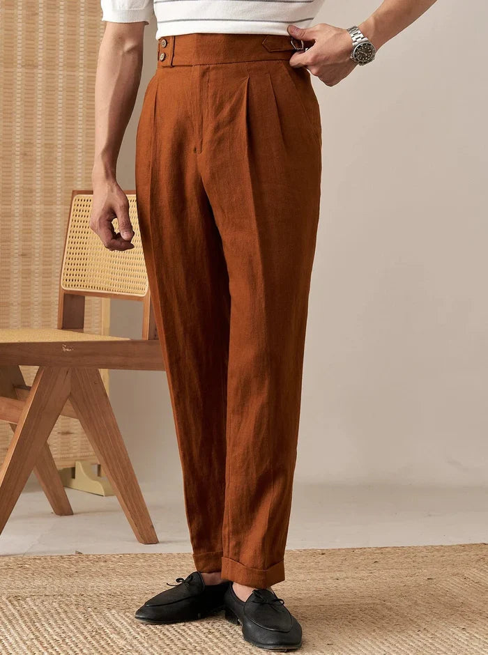 Traje de lino cruzado Looped LS035