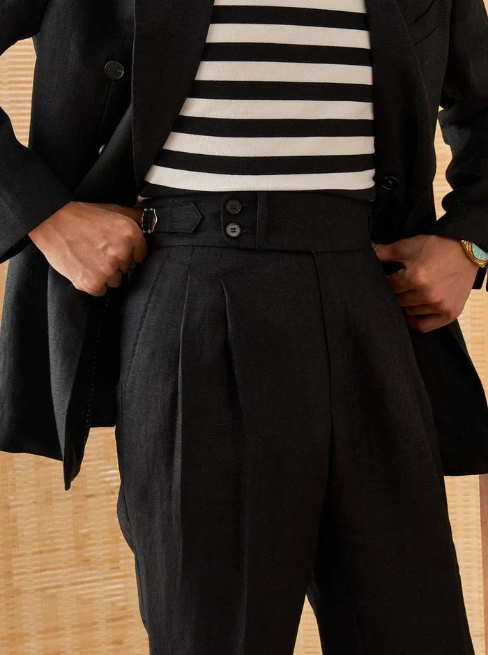 Traje de lino cruzado Looped LS035
