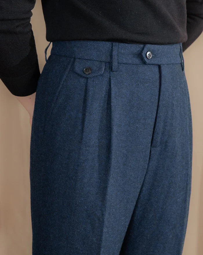 Pantalones de sastrería de espiga