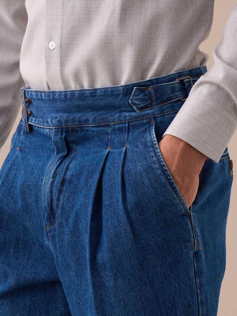 Pantalon en jean taille haute Isernia