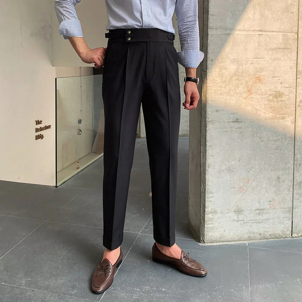 Pantalones Gurkha con trabillas LS056