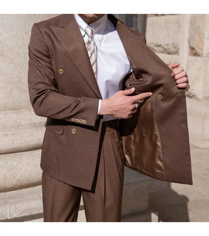 Slim Fit Men’s Overlap Suit Looped LS006