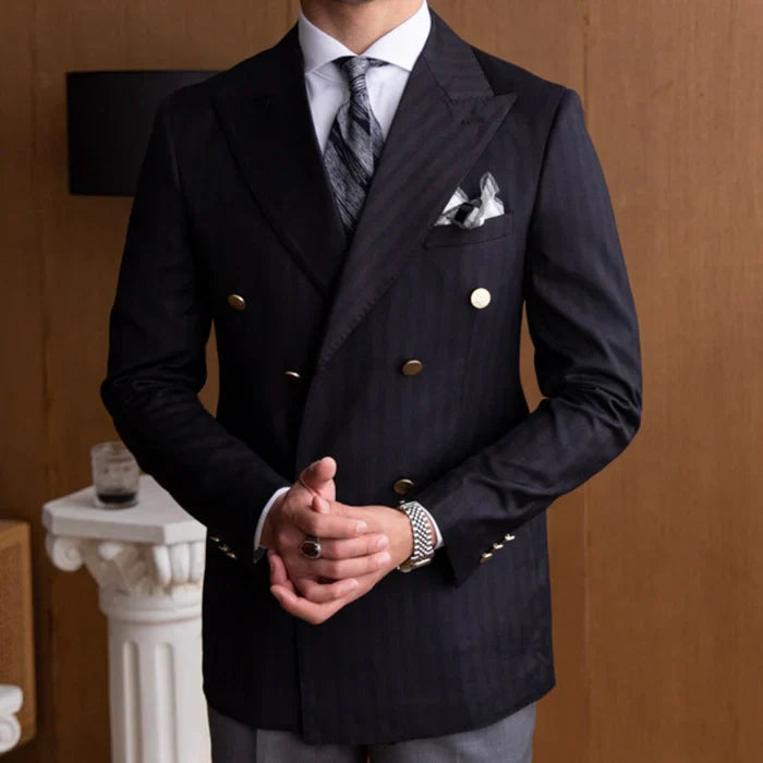 Double-Breasted Blazer Looped LS012