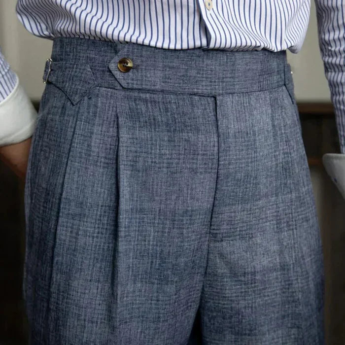 Pantalones Gurkha a cuadros con trabilla LS058