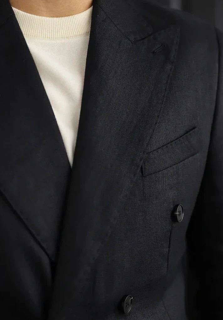 Traje de lino cruzado Looped LS035