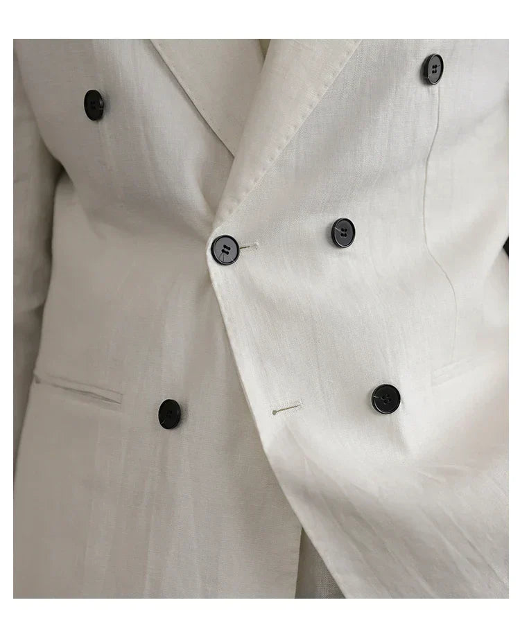 Traje de lino cruzado Looped LS035