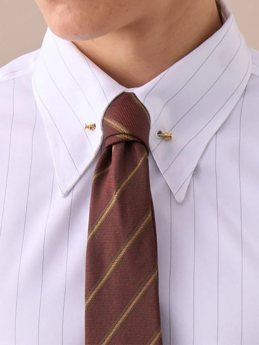 Loops Italian Wrinkle-Free Striped Long-Sleeve Shirt