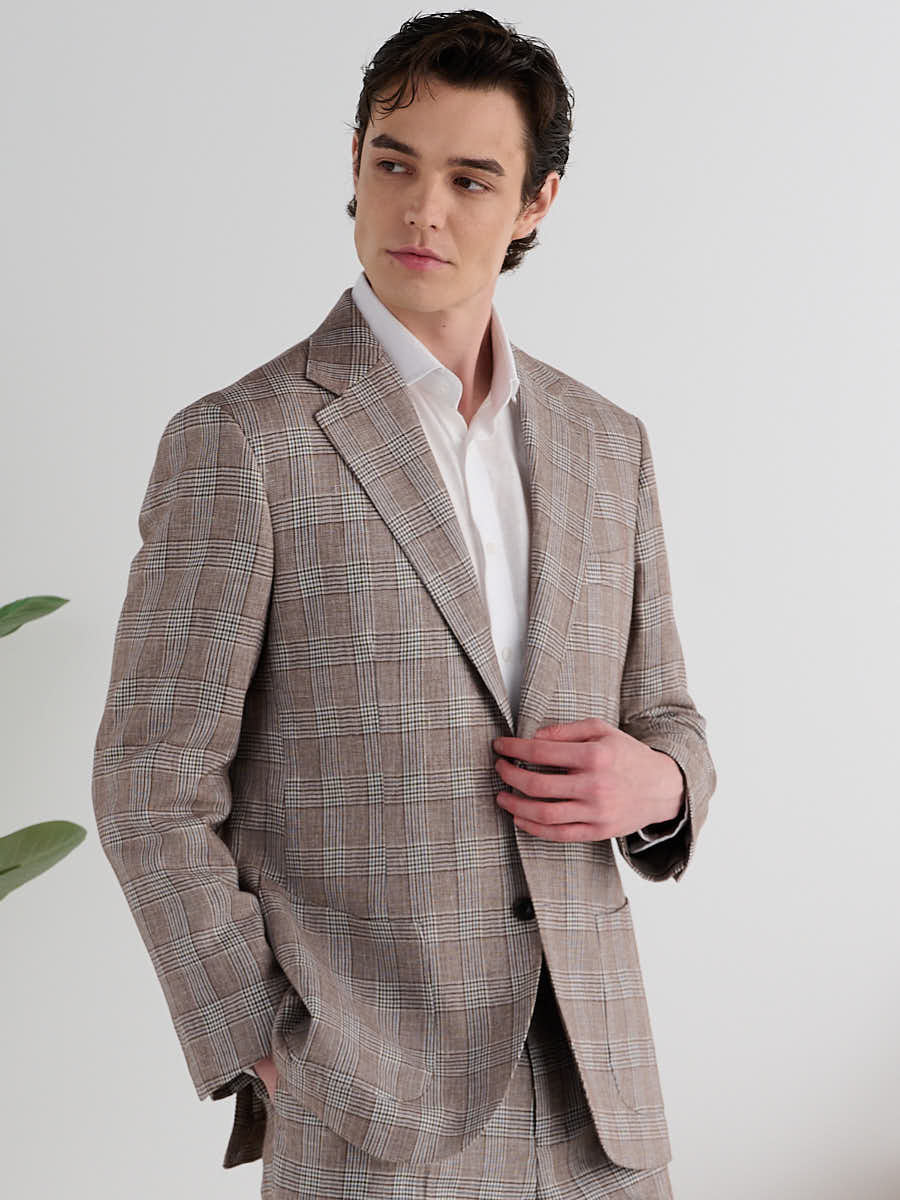 Loops Taupe Prince of Wales Suit