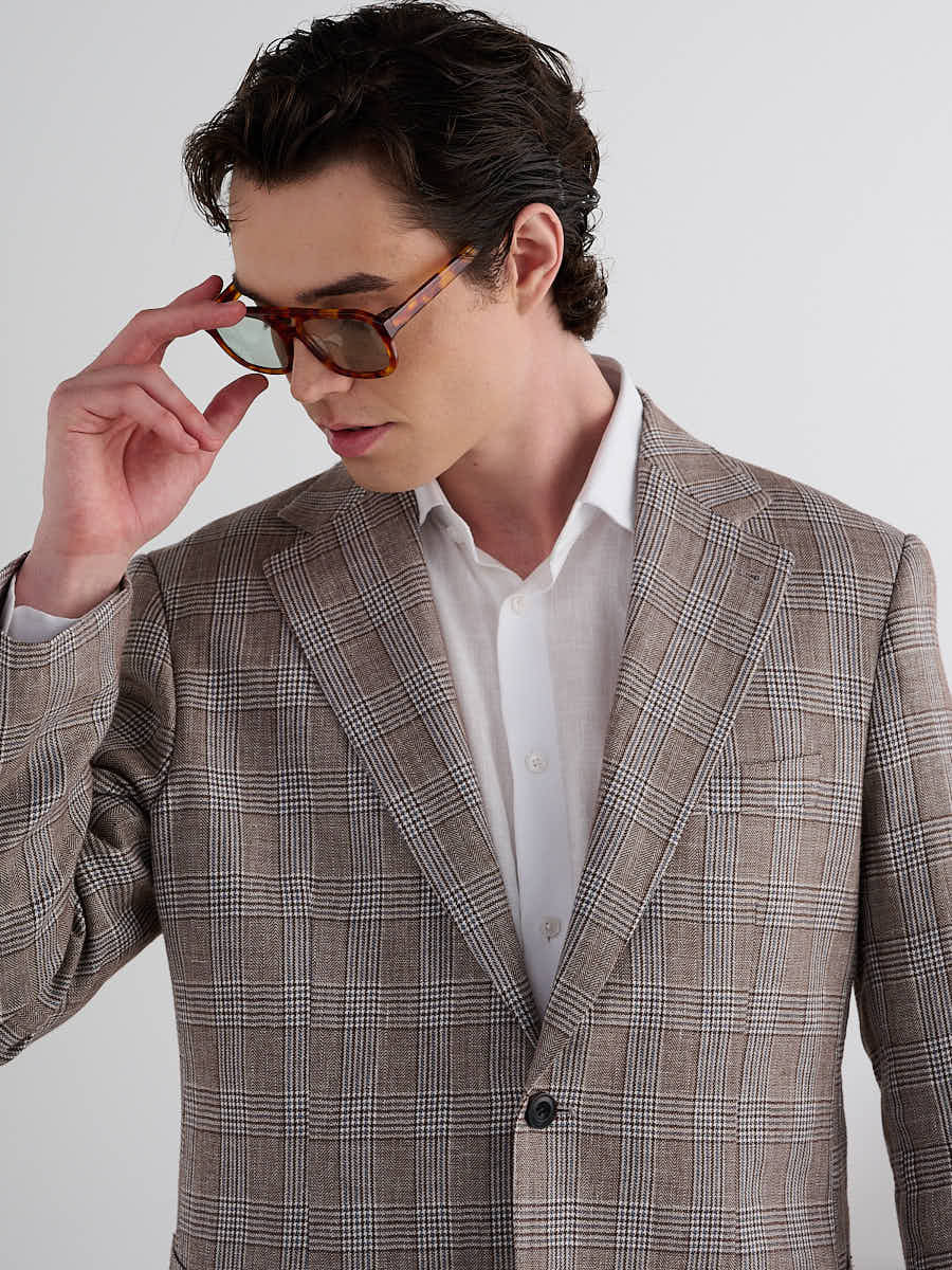 Loops Taupe Prince of Wales Suit