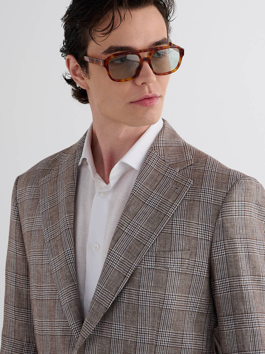 Loops Taupe Prince of Wales Suit