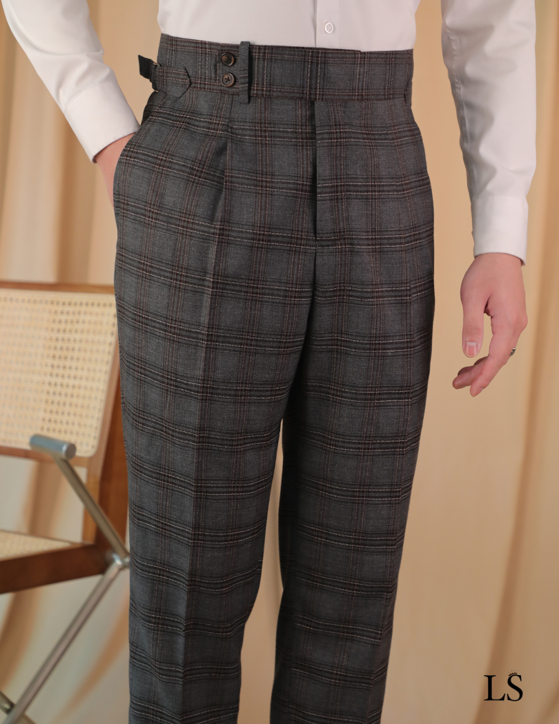 Suit Two-Button Glen Plaid Coffe