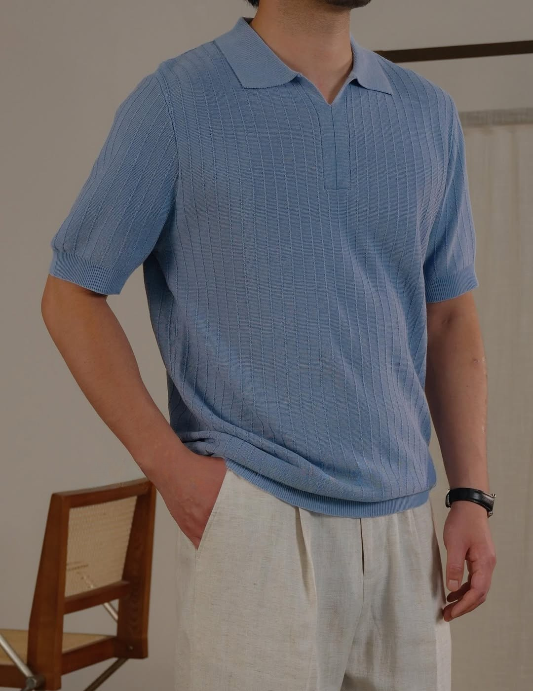 Polo de punto de lino Napoli