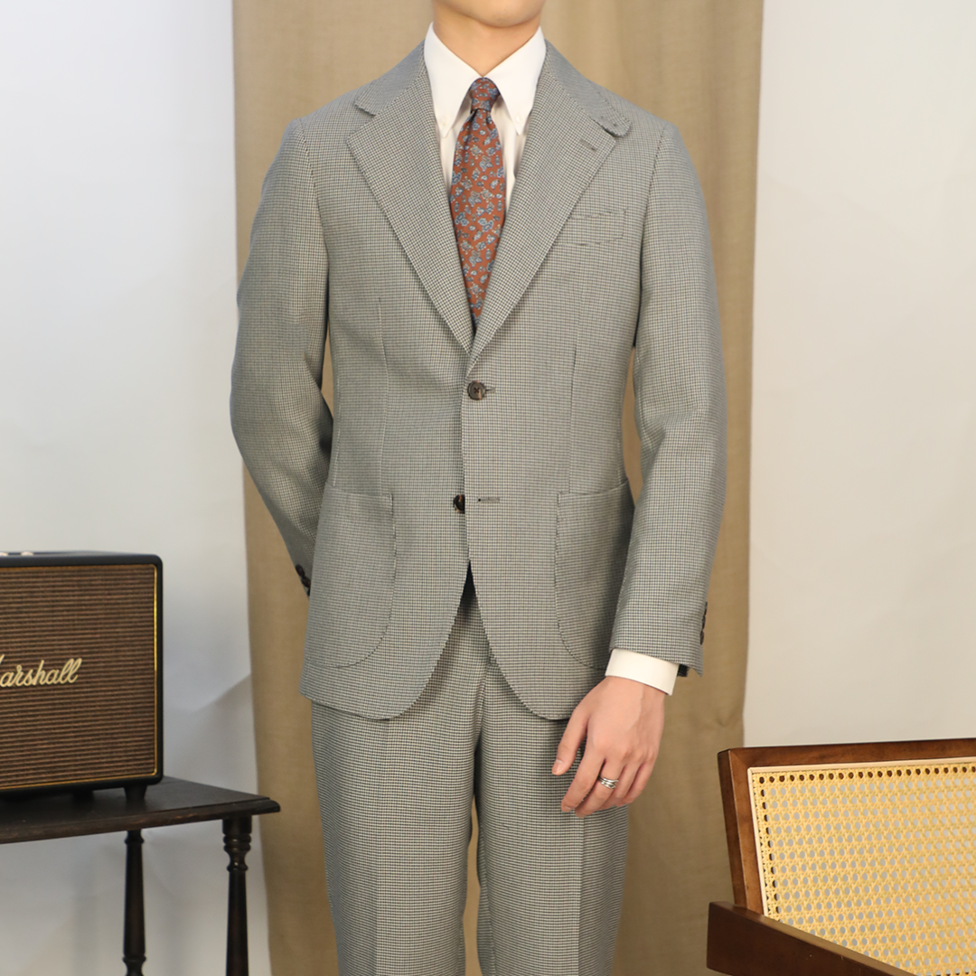 Two Button Check Suit LS027