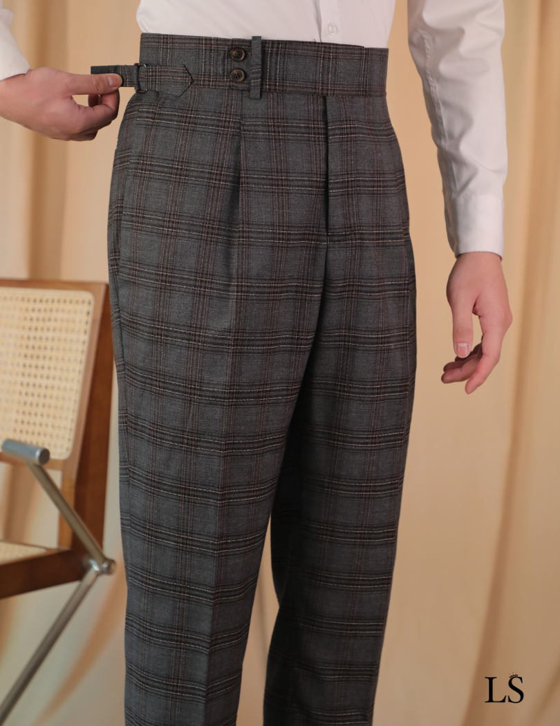 Suit Two-Button Glen Plaid Coffe