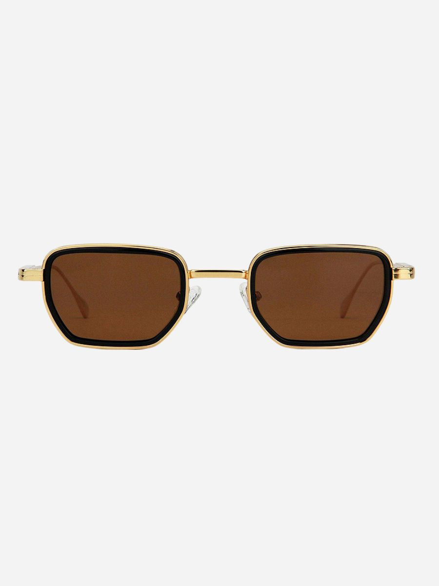 Loops Metal Rectangle Sunglasses