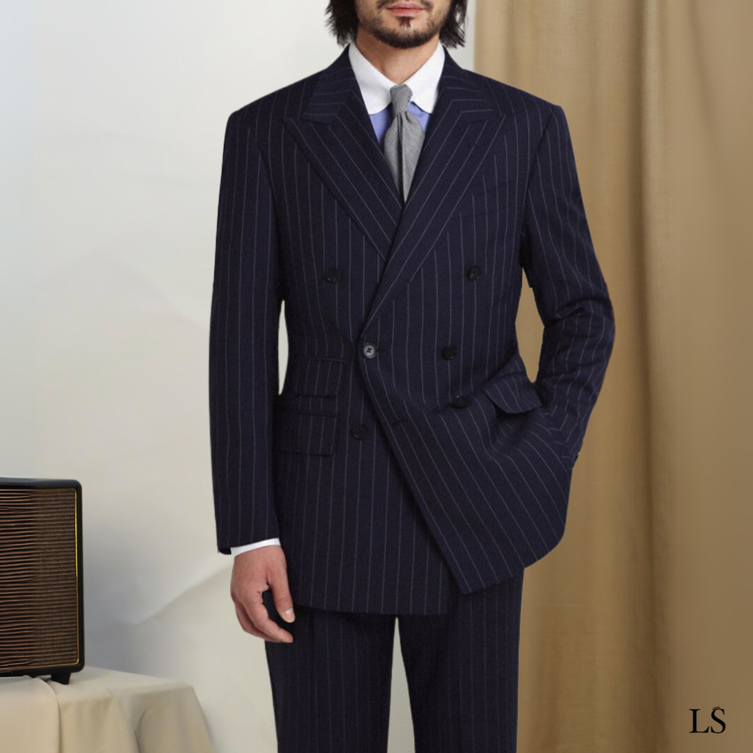 Udine Pinstripe Double-Breasted Suit