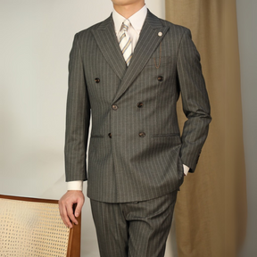 Modena Sartorial Pinstripe Gray Suit