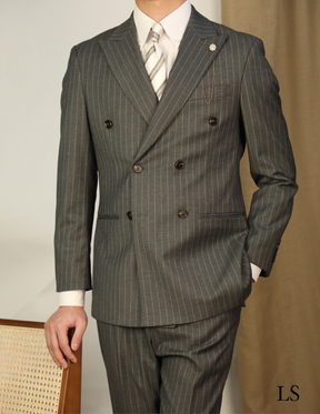 Modena Sartorial Pinstripe Gray Suit