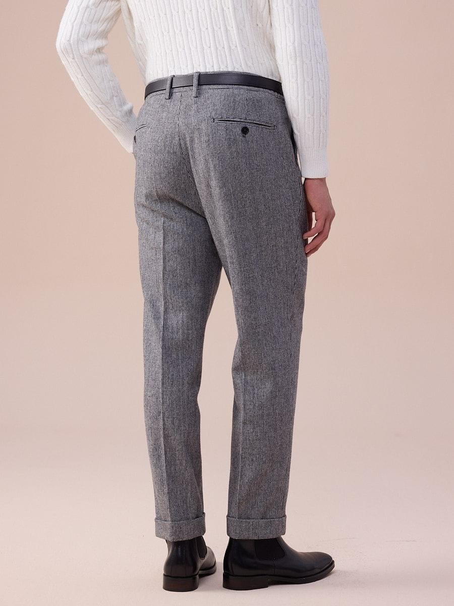 Piemonte  High Waisted Wool Belt Loop Pants