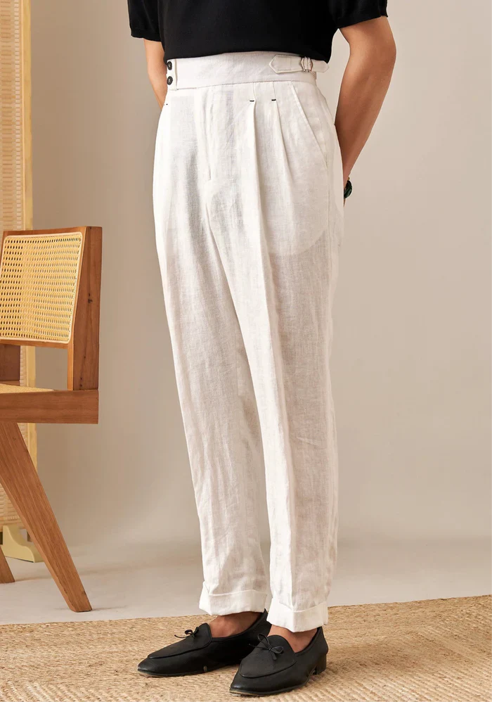 Traje de lino cruzado Looped LS035