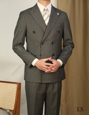 Modena Sartorial Pinstripe Gray Suit