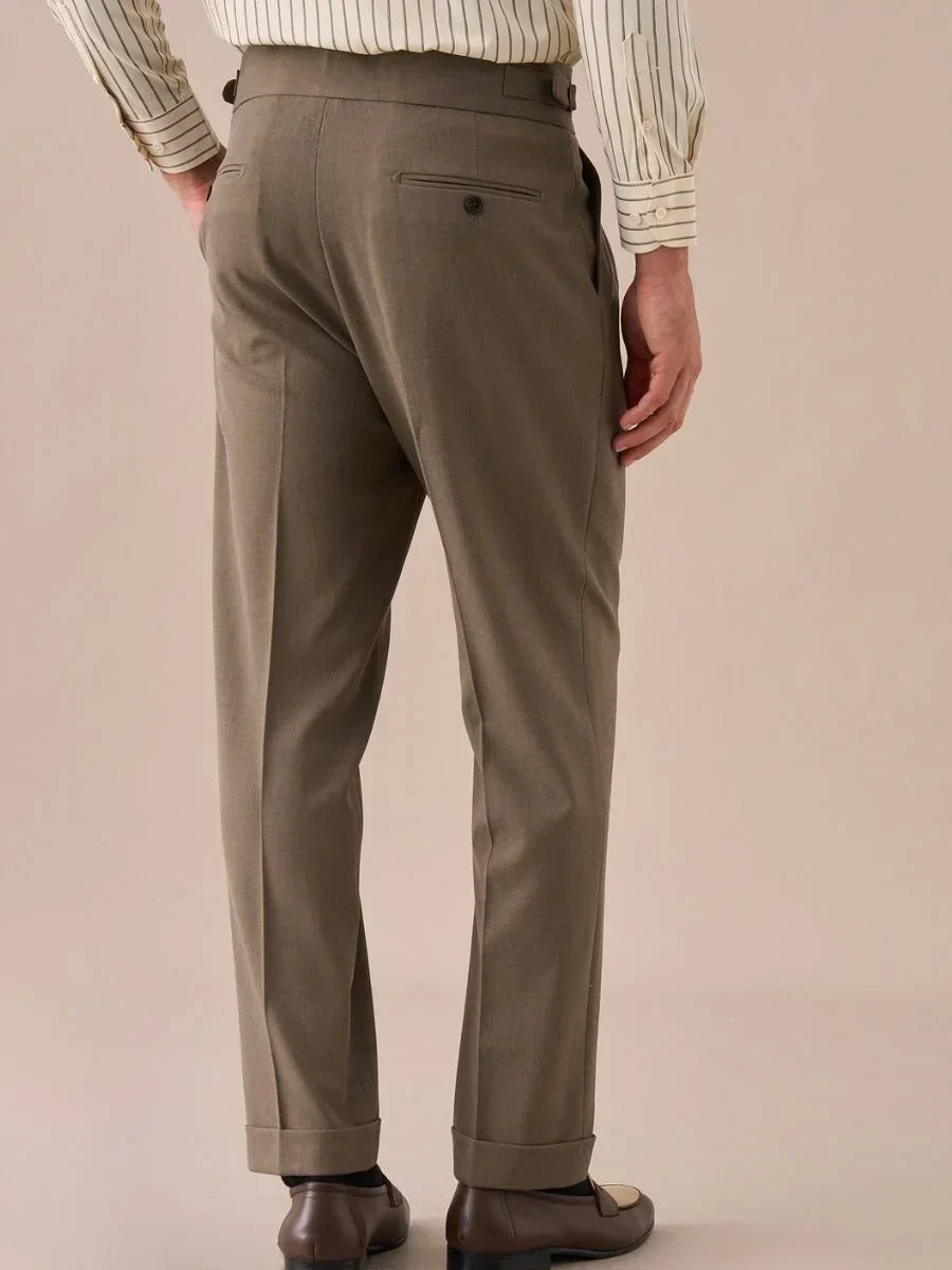 Pantalon Gurkha Sorano taille haute à double pli
