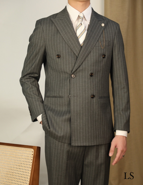 Modena Sartorial Pinstripe Gray Suit