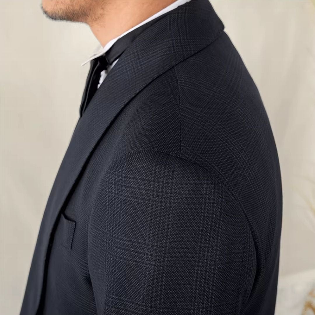 Double Breasted Suit with Black Shawl Lapel