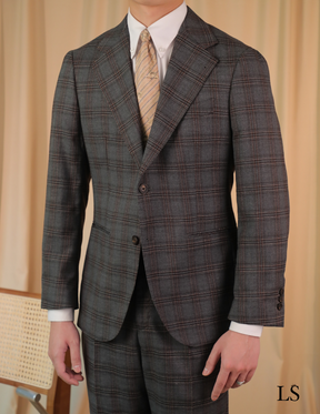 Suit Two-Button Glen Plaid Coffe