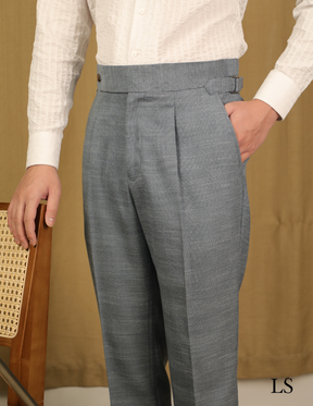 Suit Two-Button Glen Plaid Gray