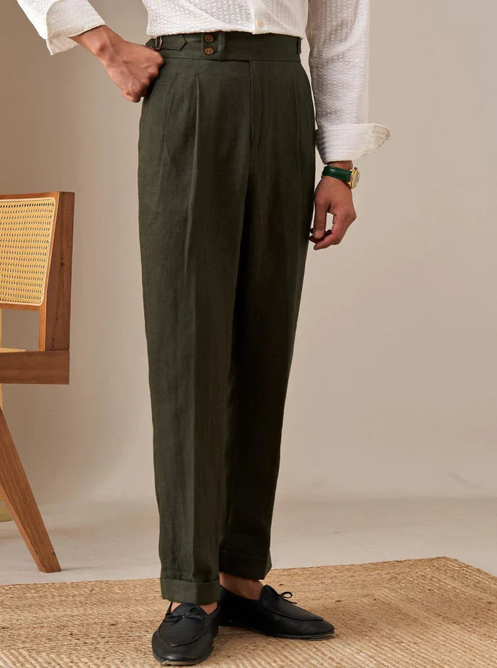 Traje de lino cruzado Looped LS035