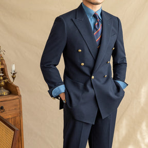 Overlap Suit with Half Lining