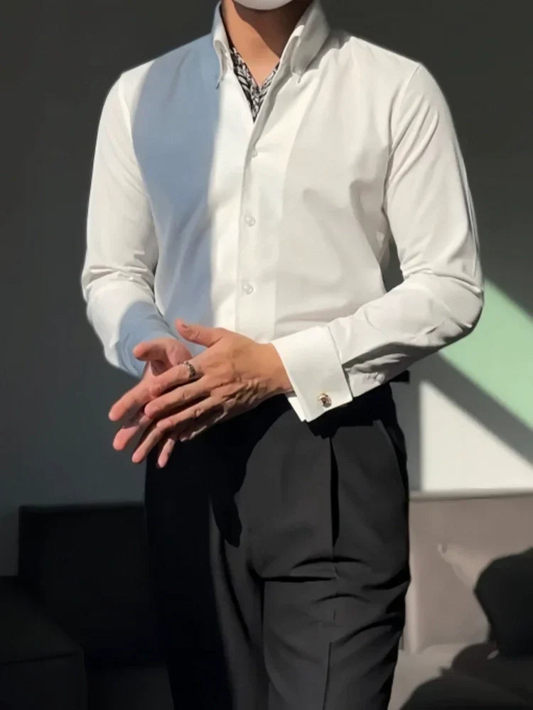 Camisa británica con gemelos