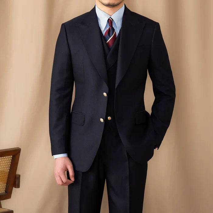 Black British Two Button Suit