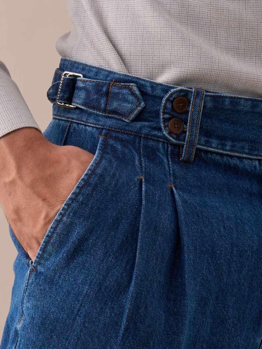 Pantalon en jean taille haute Isernia